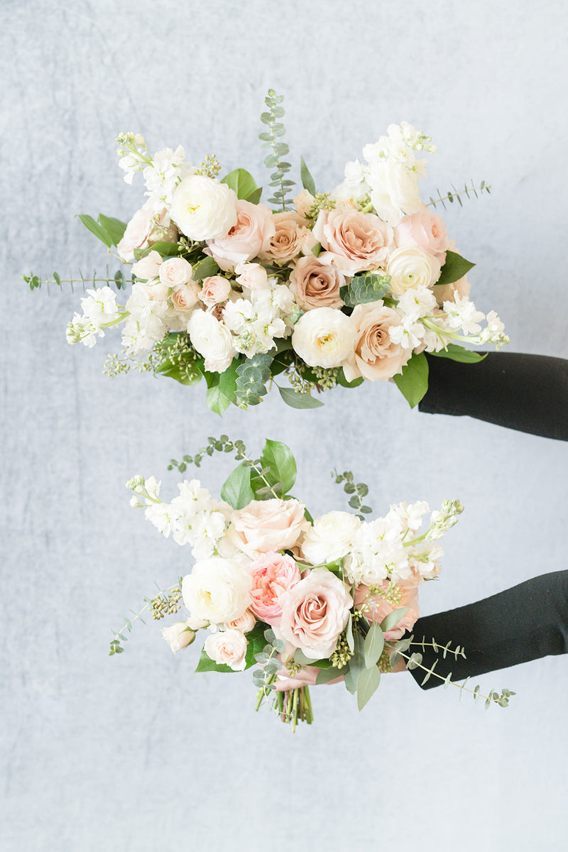Blush and Cream Bridal Bouquet KatieBug Blooms